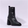 Wonders Vera Platform Block Heel Boot - Black Leather